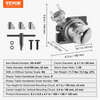 VEVOR Mesa giratoria para fresadoras, 4''/ 100 mm, de precisión modelo vertical horizontal, con portabrocas de 3 mordazas de 3,1''/80 mm Tuercas de pernos en T M10