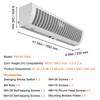 VEVOR Cortina de aire comercial para interiores de 42 pulgadas 2 velocidades, 1350 CFM, 110 V sin calefacción