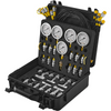 VEVOR Kit de prueba de presión hidráulica, 10/100/250/400/600bar, 5 calibres 13 acoplamientos 14 conectores en T 5 mangueras de prueba para maquinaria de tractores excavadoras