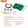 VEVOR Hydraulic Pressure Test Kit, 250/400/600bar, 3 Gauges 6 Test Couplings 3 Test Hoses, Excavator Hydraulic Test Gauge Set with Portable Carrying Case for Excavator Tractors Construction Machinery