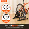 VEVOR Bike Trainer Stand, Magnetic Stationary Bike Stand for 26"-29" Wheels, Noise Reduction Flywheel Motor, Protable Cycling for Indoor Riding Exercise, with Quick-Release Lever & Front Wheel Riser